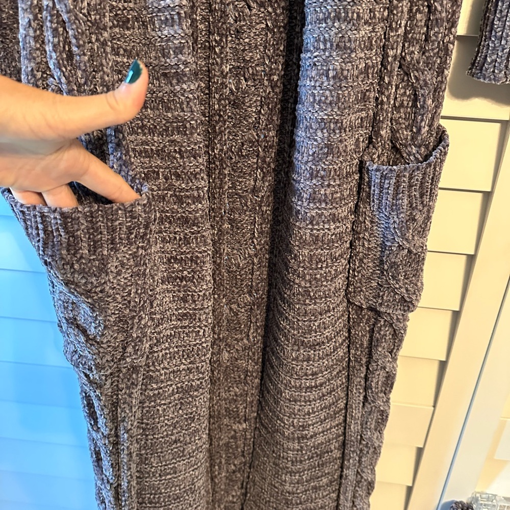 Fashion Nova Plush Knit Cardigan in Gray - Picture 3 of 10